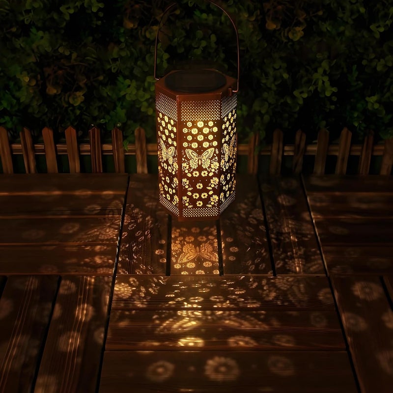 Opjoy 2 Pack Butterfly Solar Lantern Outdoor Waterproof - Mothers Day Gifts for Mom Grandma - Birthday Day Gifts for Women, Garden Decor Solar Lights Outdoor - Image 2